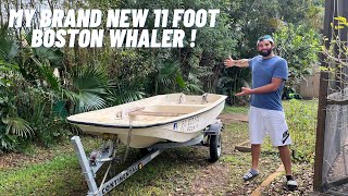 I BOUGHT A 1979 11 FOOT BOSTON WHALER FOR 300 MY NEW PROJECT BOAT [upl. by Perzan706]