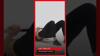 Hip Thrust Movement Demo  Barbell Hip Thrust hipthrust [upl. by Dusza]