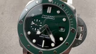 Panerai Submersible Quarantaquattro Esteel Verde Smeraldo PAM 1287 Panerai Watch Review [upl. by Fisk]