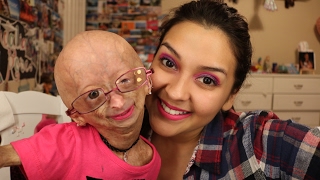 Adalia Rose Does My Makeup  PinkPurple Party Poppin Eyes   Adalia Rose  Lifeofval [upl. by Laina]