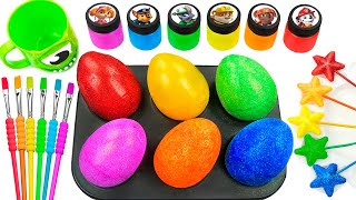 Satisfying Video Rainbow Mixing All Lollipop amp Color EGGS From Rainbow Magic Candy amp Cutting ASMR [upl. by Merell784]