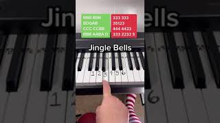 Easiest Jingle Bells Piano Tutorial 🎅🏼🎄 shorts piano [upl. by Mathias]