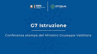 Trieste conferenza stampa del Ministro Valditara alla conclusione dei lavori del G7 Istruzione [upl. by Ayotl]