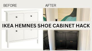 DIY IKEA HEMNES HACK  IKEA HEMNES SHOE CABINET TRANSFORMATION [upl. by Delacourt]