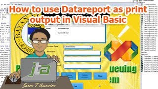 How to use Datareport as print output in Visual Basic [upl. by Hazelton]