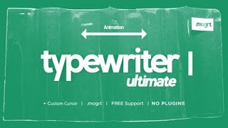 Premiere Pro Template Typewriter  Free Font [upl. by Cheston753]