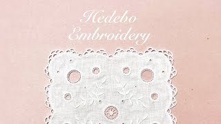 Hand Embroidery White Work Doily Making Hedebo Embroidery Square Doily [upl. by Goggin109]