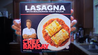 Chef Ramsay Lasagna with Bolognese Meat Sauce Frozen Meal Review [upl. by Ettenaej]