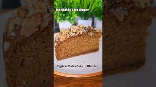 Dates cake recipe eggless  Dates Walnut Cake without Egg datescake egglesscake shorts healthy [upl. by Suidualc453]