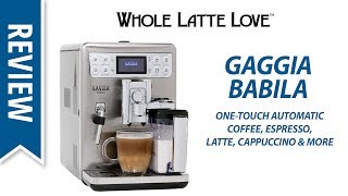 Review Gaggia Babila Bean to Cup Coffee amp Espresso Machine [upl. by Tollman]