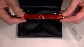 Taccia Staccato Rollerball Pen in Jasper Red [upl. by Yalcrab]