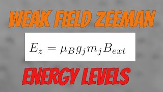 Deriving the Weak Field Zeeman effect energy levels ALL STEPS EXPLAINED [upl. by Neill]