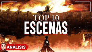 ATTACK ON TITAN  TOP 10 MEJORES ESCENAS [upl. by Introk]