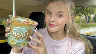 ASMR Car Smoothie Bowl Mukbang 🍓🫐 Lets Eat Together 🍌 [upl. by Bazar]