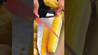 Corn cob cutting knife Good tools and machinery can increase work efficiency [upl. by Dianuj]