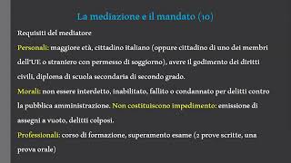 LA MEDIAZIONE E IL MANDATO Esame Per Agente Immobiliare Preparazione Per LOrale [upl. by Burnley634]