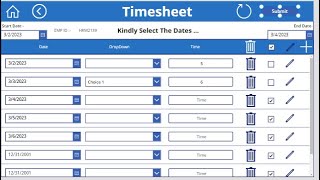 Timesheet Application in Power apps [upl. by Juan]