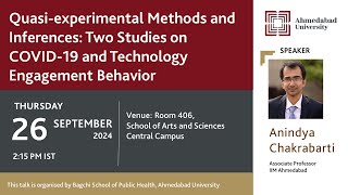 Anindya Chakrabarti  Quasiexperimental methods and inferences [upl. by Richmound]