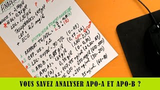 VOUS SAVEZ ANALYSER APOA ET APOB [upl. by Ahsok]