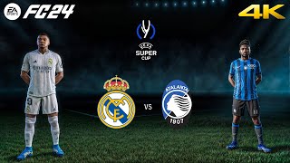 FC 24  Real Madrid vs Atalanta Ft Mbappe  UEFA Super Cup Final 2024  4K [upl. by Winola]