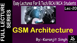 GSM Architecture  B tech  Wireless Communication  Lect 20  GGSIPU amp universities [upl. by Eirlav]