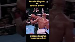 Evander Holyfield vs Michael moorer  knockout highlight evanderholyfield boxing shorts [upl. by Chlo]