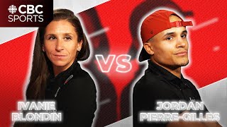 Olympian Tik Tok Challenge Speed Skaters Ivanie Blondin vs Jordan PierreGilles  CBC Sports [upl. by Patrice]