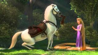 Rapunzel n Flynn meet Maximus scene from Tangled HD [upl. by Aeynod]