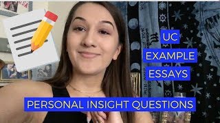 UC Personal Insight Question Examples  The Essays that Got Me Into UCLA Berkeley  More [upl. by Anes]