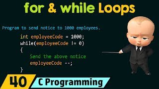 for and while Loops [upl. by Oirevlis]