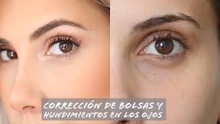 Corrección de bolsas en los ojos y hundimiento con maquillaje  Carolina Ortiz [upl. by Accebber551]