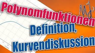 Ganzrationale Funktionen  Polynomfunktionen Definition Kurvendiskussion Einführung [upl. by Ronni]