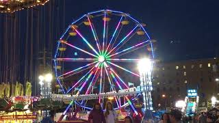 Allentown Fair rides swings Ferris wheel merrygoround  August 31 2017 [upl. by Adniram]