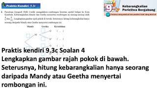 Praktis Kendiri 93c No 4  Matematik Tingkatan 4 Bab 9  Kebarangkalian peristiwa bergabung  Maths [upl. by Cobb571]