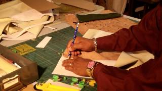 How To Make A Leather Tote Bag With A Fabric Lining Part 4 [upl. by Aenat]