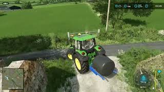 FS22  AGHALEE FARM 9 DRAWING SILAGE BALES PART 3 [upl. by Adnamaa]