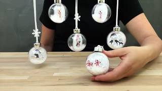 Mini boules de Noël avec décor [upl. by Asnerek623]