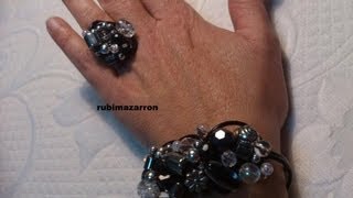 DIY Brazalete hecho a mano con alambre de aluminio y abalorios [upl. by Aineles]