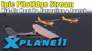 XPlane 11  Epic PilotEdge Flight Formation flying midair meetup amp more [upl. by Stace212]