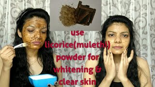 Best way to use licorice mulethipowder for whitening amp clear skin  for fairness Nayansi kushwaha [upl. by Ramad]