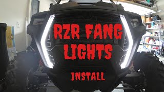 Installing LED Fang Lights on 2019 Polaris RZR [upl. by Kloman]