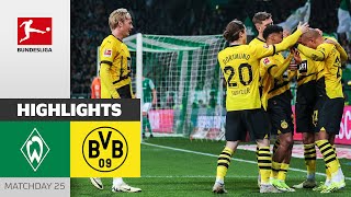 Victory through dream goals despite being outnumbered  SVW  BVB 12  Highlights  MD 25–BL 2324 [upl. by Latihs853]