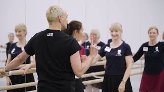 World Ballet Day 2024 Silver Swans ballet class [upl. by Assilen]