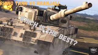 GTA ONLINE KHANJALI VS RHINO TANK  Which is the best [upl. by Hgielek915]