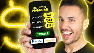 5 Apps de Encuestas para Ganar Dinero 1 paga Más [upl. by Akerboom]