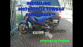 Motorcycle Towbar Rack FITMENT [upl. by Redneval]