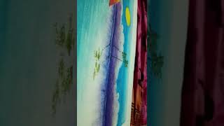 Beautiful village  art by shreyan  art short  short video [upl. by Adniralc368]