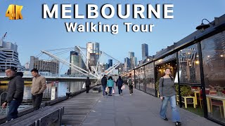 Melbourne Australia Walking Through South Wharf 4K Video [upl. by Llewxam744]