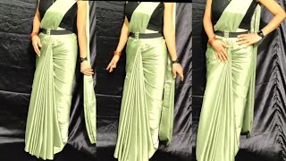 How To Drape A Satin Saree Step By Step Tutorial [upl. by Kcyred]