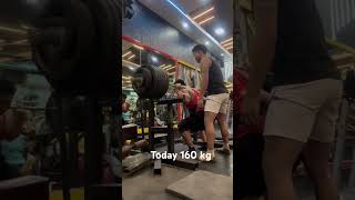 160 kg squat subscribe gymmotivation workout fitness motivation india viralvideo [upl. by Renate]